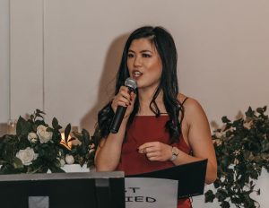 Image of Girl with Microphone at Wedding