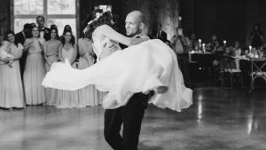 Couple dancing at wedding